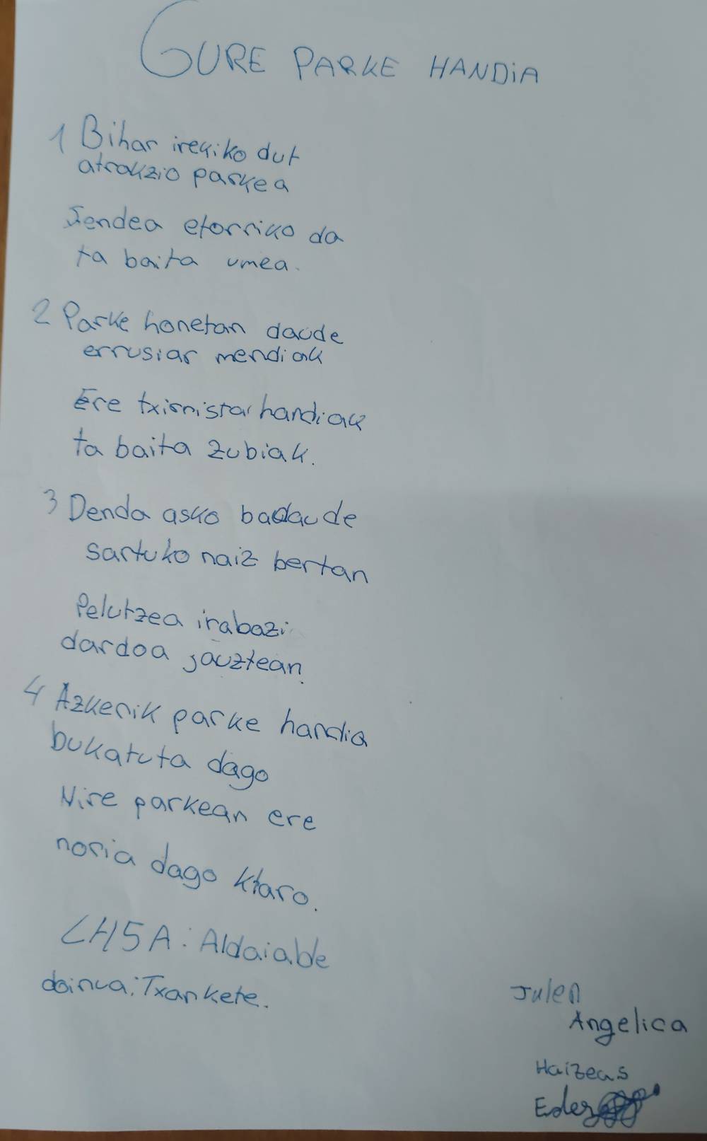 Gure bertso baten argazkia