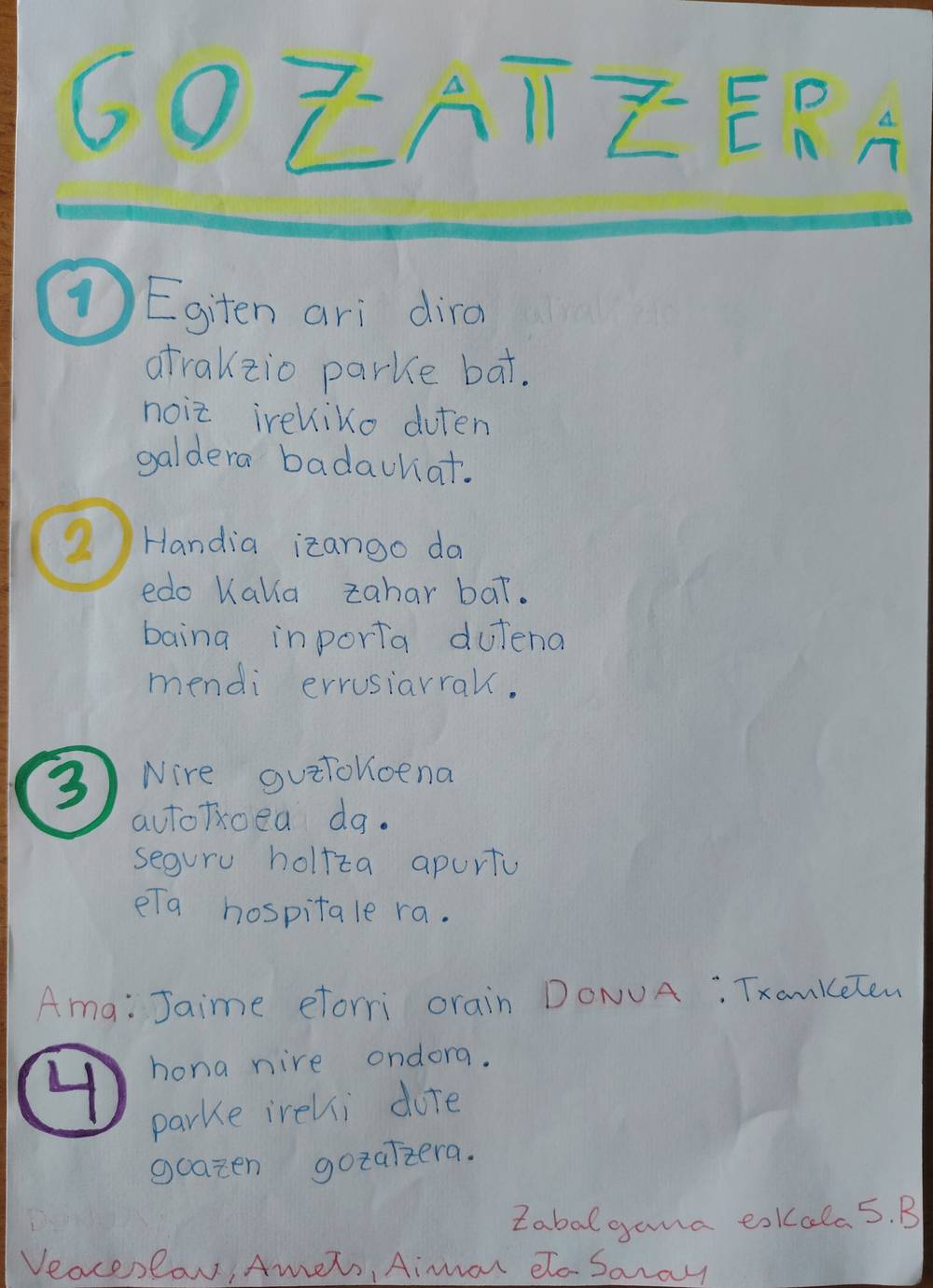 Gure bertso baten argazkia
