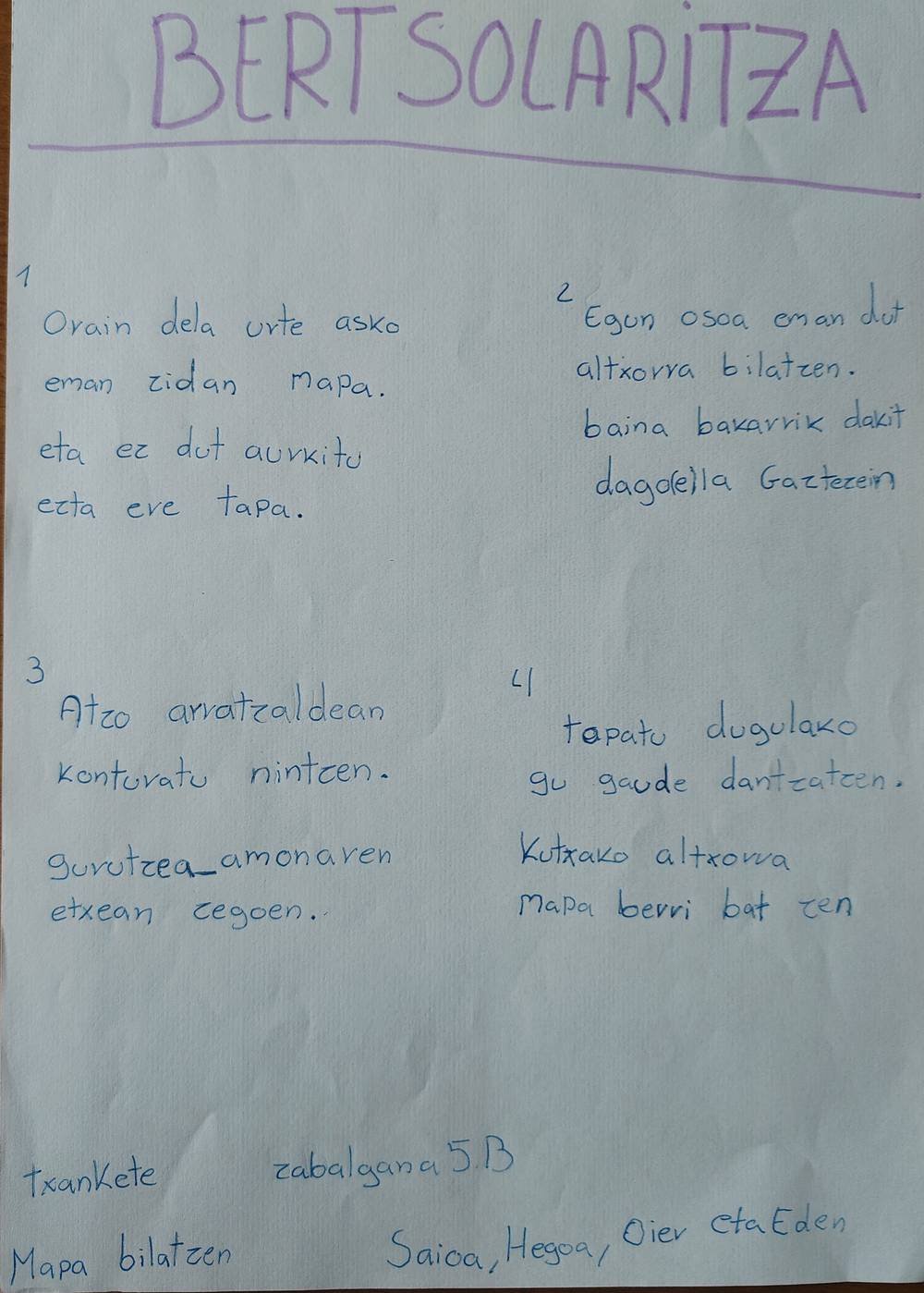 Gure bertso baten argazkia